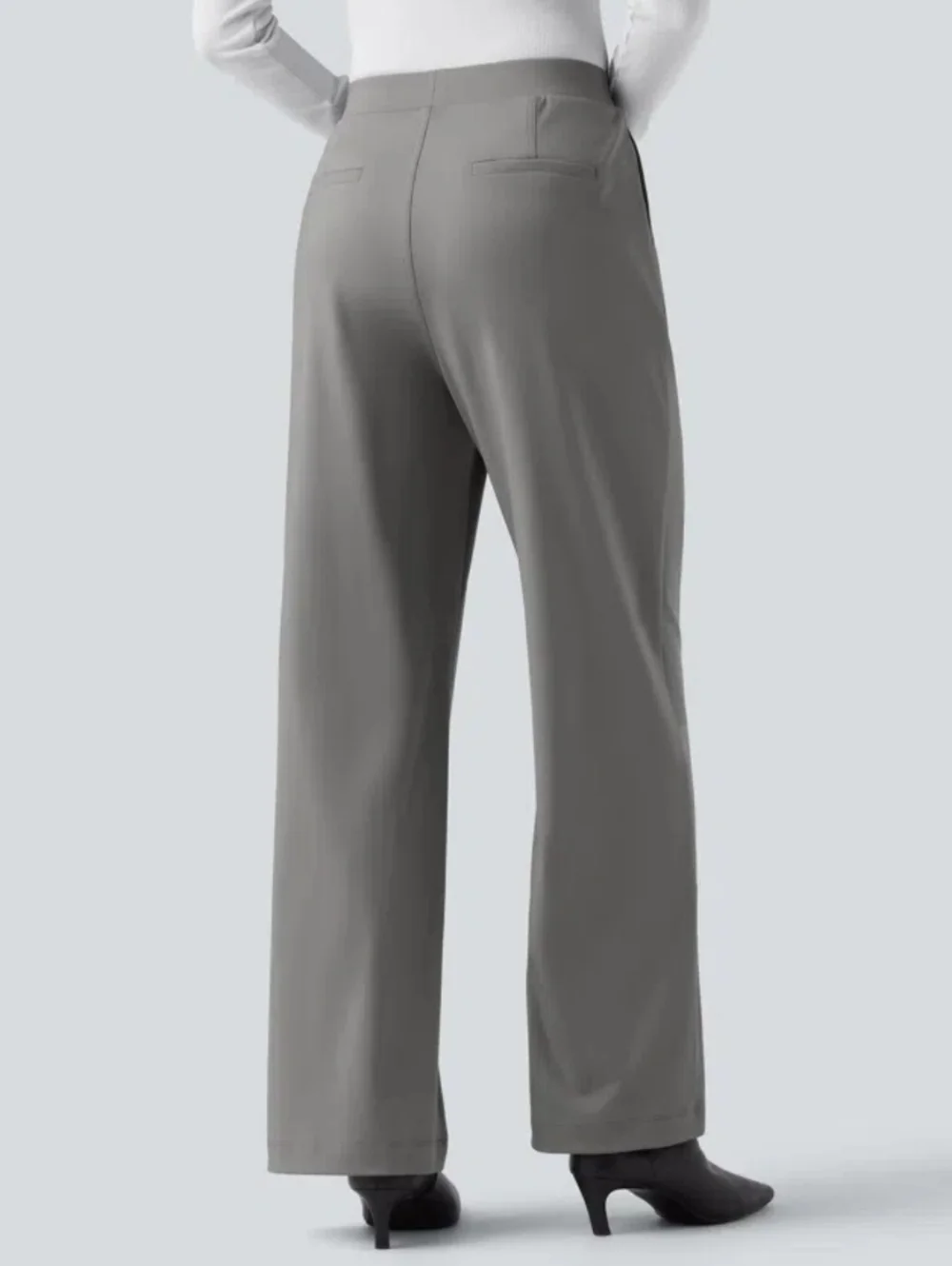 Halara Flex DayStretch High Waisted Wide Leg Work Pants In Silent Storm M-tall - Picture 2 of 10